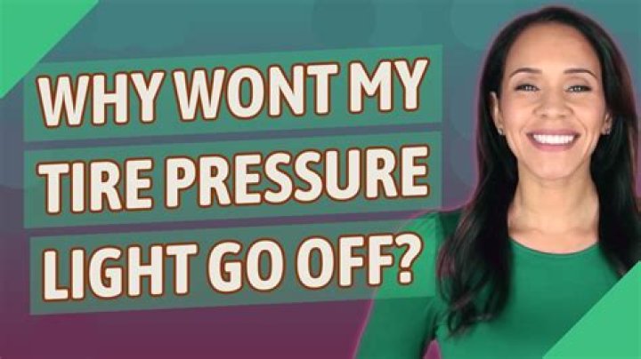 Why wont my tire pressure light go off?